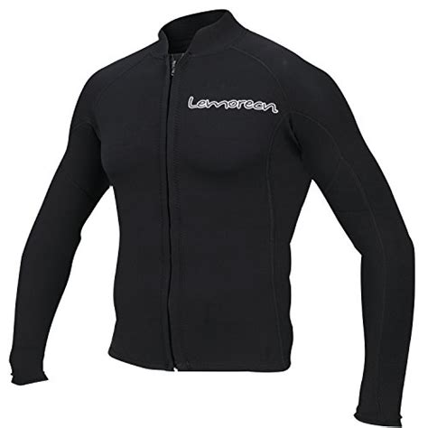 Lemorecn Mens 2mm Wetsuits Jacket Long Sleeve Neoprene Wetsuits Top