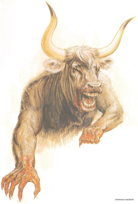 The Minotaur “bull Of Minos” Was A Cretan Monster With The Body Of A