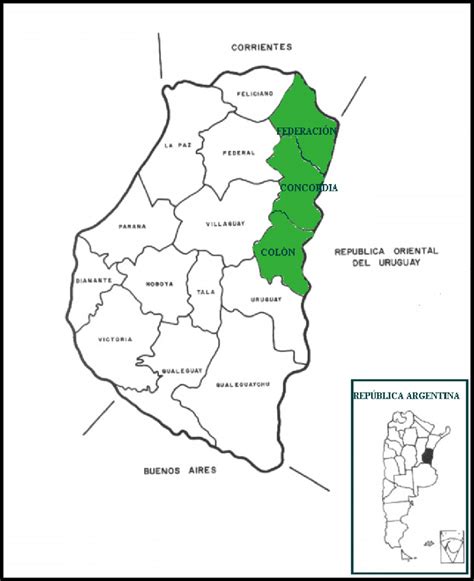 Ubicación Geográfica Del área De Estudio En La Provincia De Entre Ríos