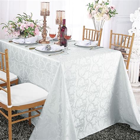 Wedding Linens Inc 72x 120 Versailles Chopin Rectangular Jacquard