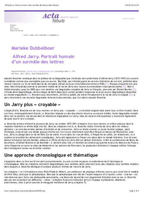 Alfred Jarry Biographie