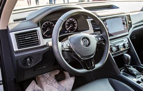 Interior Design Of Volkswagen Teramont Car Editorial Stock Image