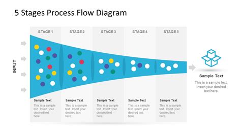 5 Stage Process Flow Diagram For Powerpoint Slidemodel