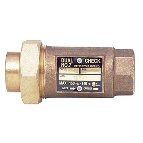 Watts 1 In Bronze Female In Line Dual Check Valve At
