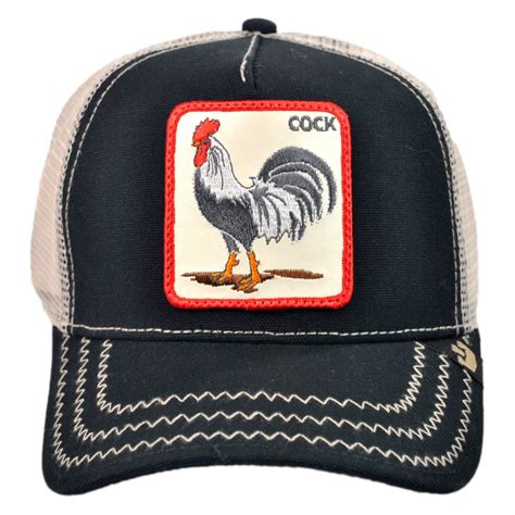 Goorin Bros Cock Mesh Trucker Snapback Baseball Cap Black Snapback Hats