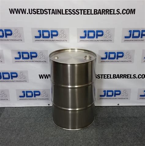 New 30 Gallon Stainless Steel Barrels Closed Top 10 Mm Bulk