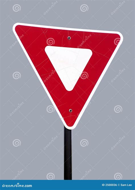 Blank Triangle Street Sign Stock Photo Image Of Rule 2500036