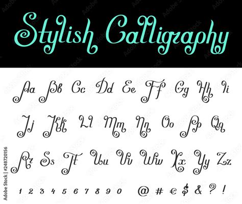 Calligraphy Handwritten Classic Vintage Vector Font Lettering