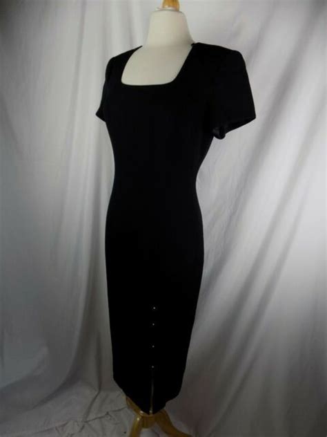 Liz Claiborne Womens Dress Black Poly Blend Size 10 P Ebay