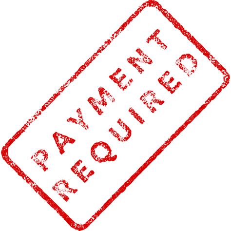 Red Payment Required Stamp Vector Drawing Free Svg