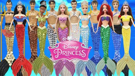 play doh mermaid disney couples princess ariel belle tiana rapunzel mulan cinderella youtube