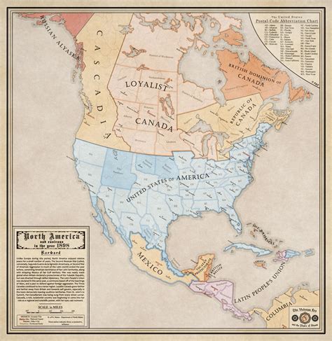 An Alternate History Map Of America As Of 1898 America Map