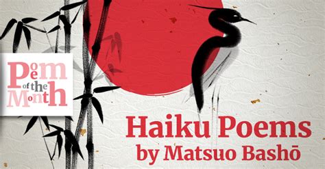 Haiku Poems Matsuo Bashō Wob Book Blog