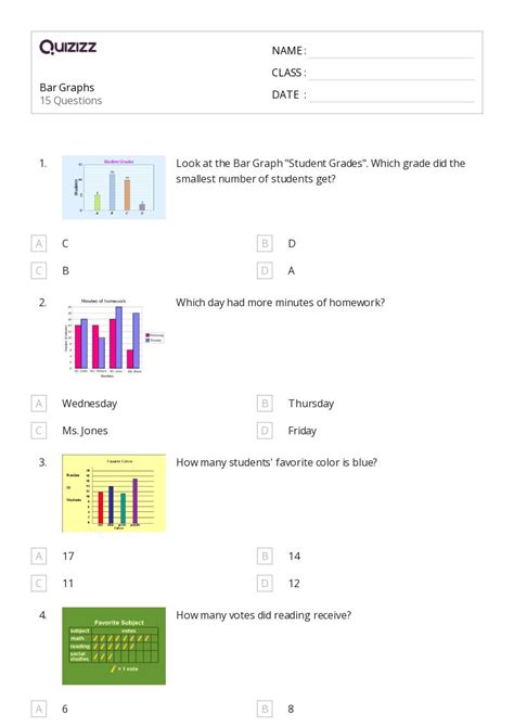 50 Bar Graphs Worksheets For 4th Grade On Quizizz Free And Printable