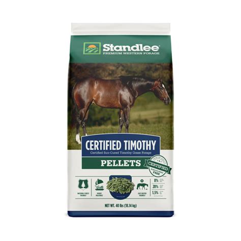 Murdochs Standlee Certified Timothy Grass Pellets Horse Feed