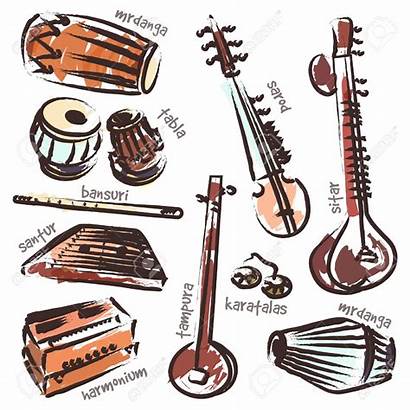 Instruments Indian Musical Vector Tabla Clipart Traditional