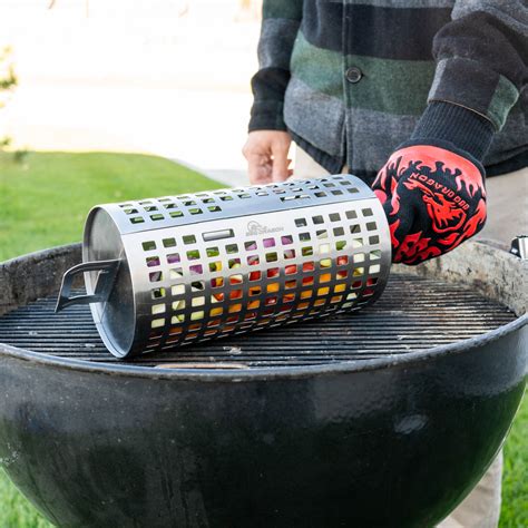 Rolling Grill Basket By Bbq Dragon
