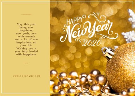 New Year Wishes Template Postermywall