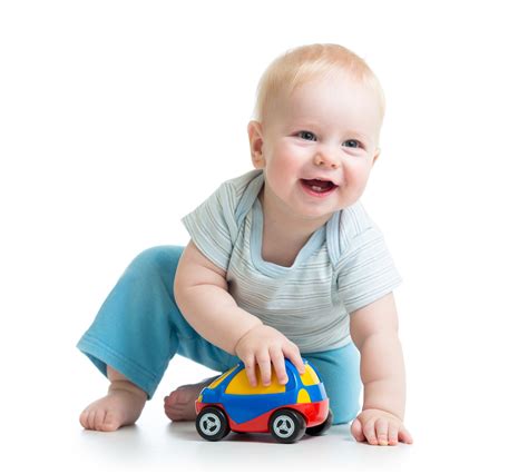Picture Child Infants Smile Playing Toys White Background 2133x1920