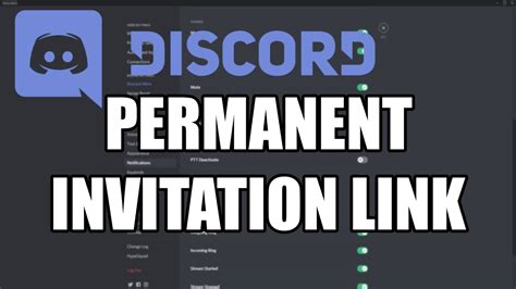 Discord Create Permanent Invitation Link Youtube