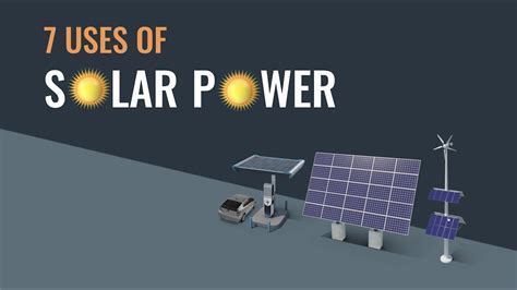 7 Uses Of Solar Power Youtube