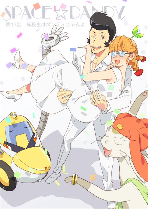 Dandy Meow Qt And Freckles Space Dandy Drawn By Mosuko Danbooru