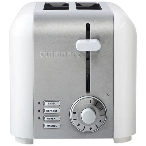 Cuisinart 2 Slice Compact Stainless Toaster Stainless Steel White