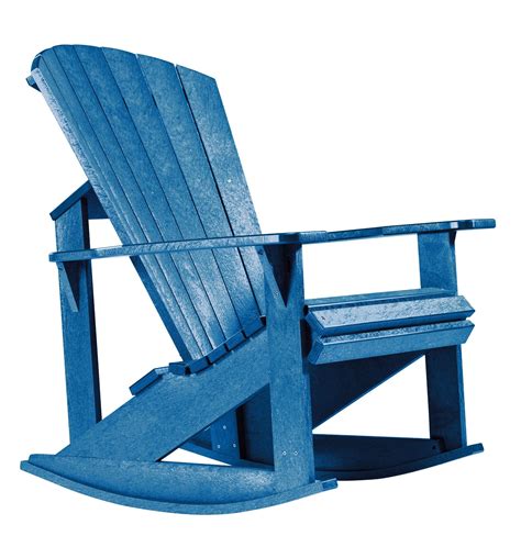 Generations Blue Adirondack Rocking Chair From Cr Plastic C04 03