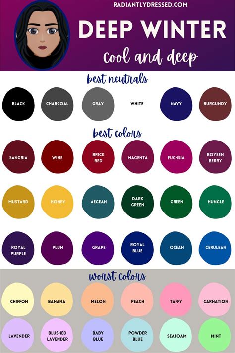 The Color Chart For Deep Winter