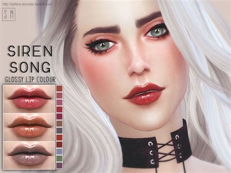 Siren Song Glossy Lip Colour By Screaming Mustard At Tsr Sims 4 Updates