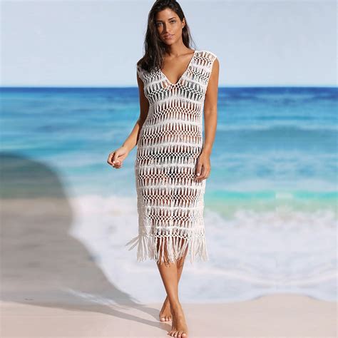 Hollow Bikini Cover Up Dress Black Sheer Sexy Beach Cover Up Lace