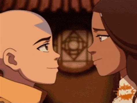 Aang Katara  Aang Katara Kiss Discover And Share S Aang Avatar Aang Avatar The Last