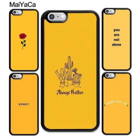 Maiyaca Yellow Aesthetic Printed Soft Rubber Mobile Phone Cases For