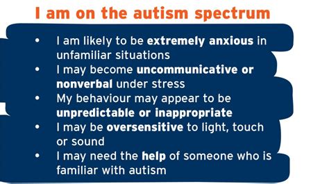 Autism Alert Card Autism Spectrum Australia Aspect