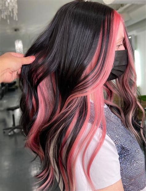 Perfect Two Color Hair Dye Ideas And Peekaboo Highlight Fashionsum Pink Hair Dye Pink