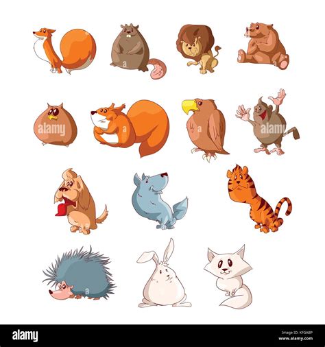Animals Cartoon Illustration Stock Vector Images Alamy