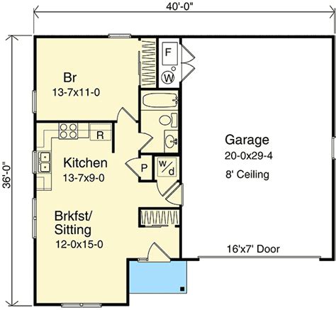 Apartment With Garage Floor Plan One Story Garage Apartment 2225sl