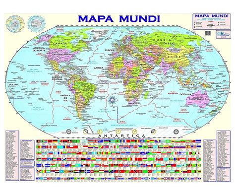Mapa Mundi Planisfério Político Escolar Gigante Atualizado - Multimapas ...
