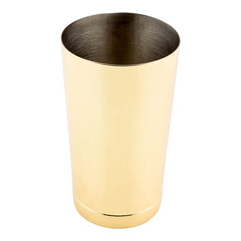 Bar Lux 16 Oz Gold Plated Stainless Steel Boston Shaker Weighted 3