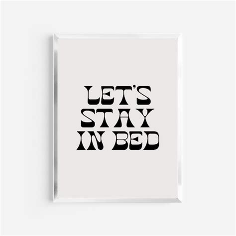 Let S Stay In Bed Etsy