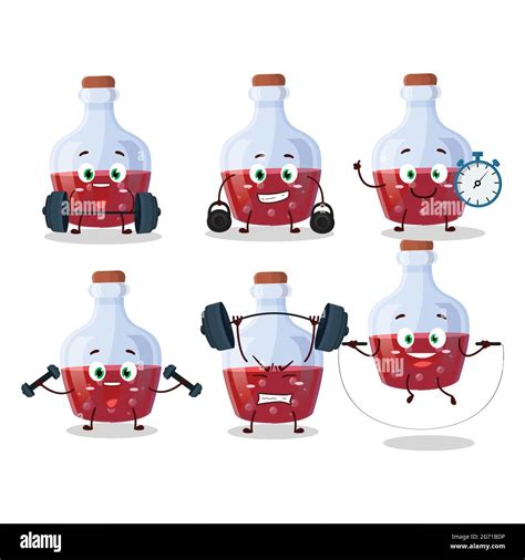 A Healthy Red Magic Potion Cartoon Style Trying Some Tools On Fitness