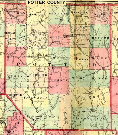 Potter County Pennsylvania Maps And Gazetteers