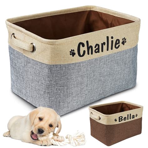 Charlies Personalized Dog Toy Basket Viviable