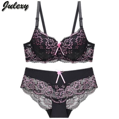 Buy Julexy Bcd Cup Sexy Thong Lace Push Up Bra Set