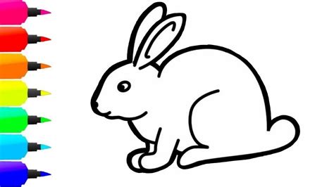 Menggambar Dan Mewarnai Kelinci Untuk Anak Anak How To Draw A Rabbit