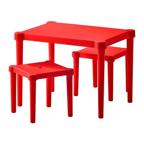 They can sit on children's chairs in their size, instead. UTTER Children's table with 2 stools - - IKEA