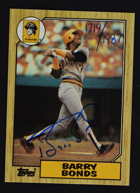 And like him, barry bonds rookie card are widely popular too. Lot Detail - Barry Bonds Autographed 1987 Topps Rookie Card