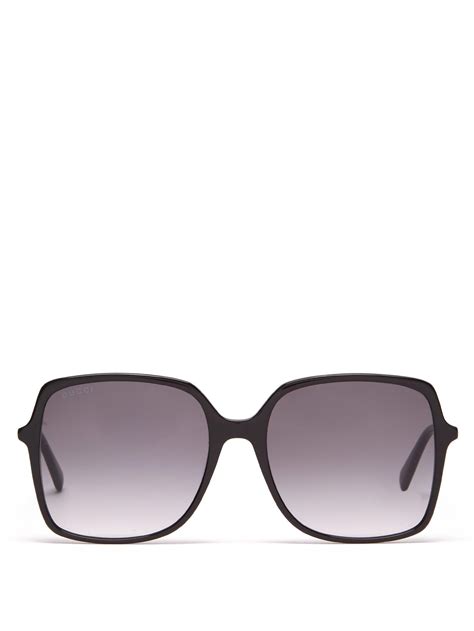 Gucci Oversized Square Acetate Sunglasses In Black Lyst