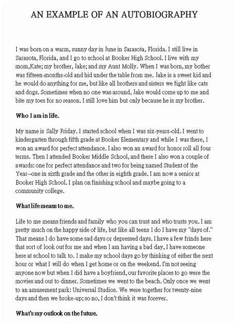 Autobiography Template For Elementary Students Luxury Best 25