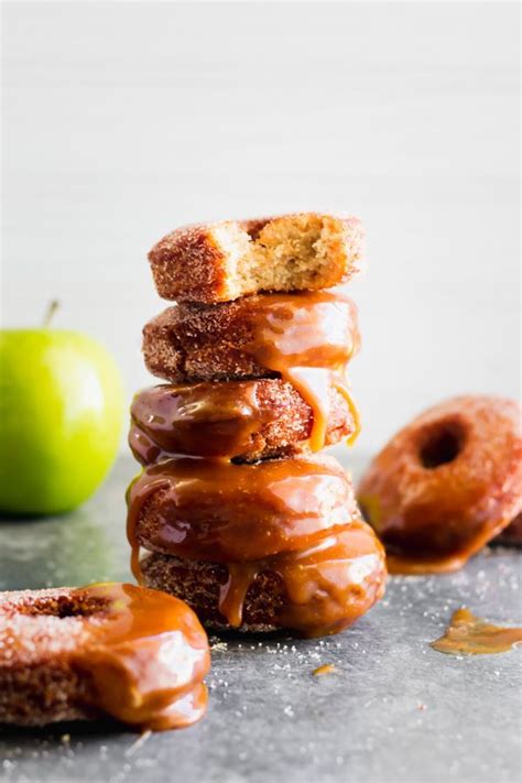 Homemade Apple Cider Donuts With Caramel Saucecountryliving Apple Cider